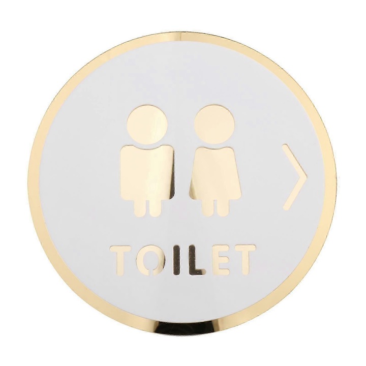 Unisex 3D fürdőszoba jel, akril