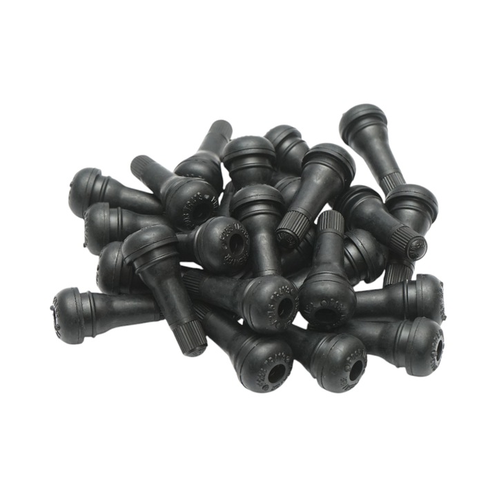 Set 100 valve roata tubeless TR413 EPDM cu insertie metalica alama