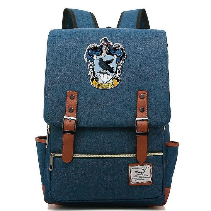 Ghiozdan Magic School, Ravenclaw, 14 inch, albastru inchis, 38x27x12.5cm