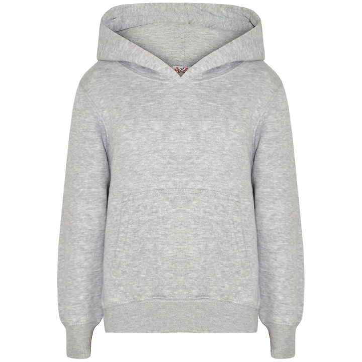 Детски суитшърт, семпъл принт, сив, удобен текстилен материал, за момичета и момчета