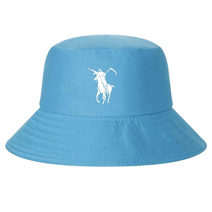 Шапка „Мрачен жътвар“, унисекс, двулицева, слънцезащита, светлосиня, 59-60 см