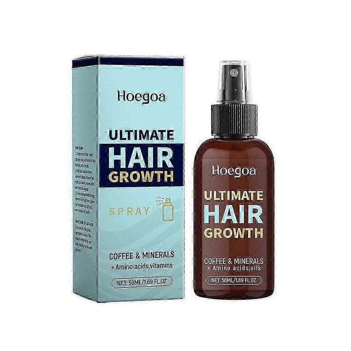 Spray pentru Cresterea Parului, 50ml, Tratamente si Masca de Par, Set de 1-3 Piese, 3x3x11.5cm, Fara Ingrediente Iritante