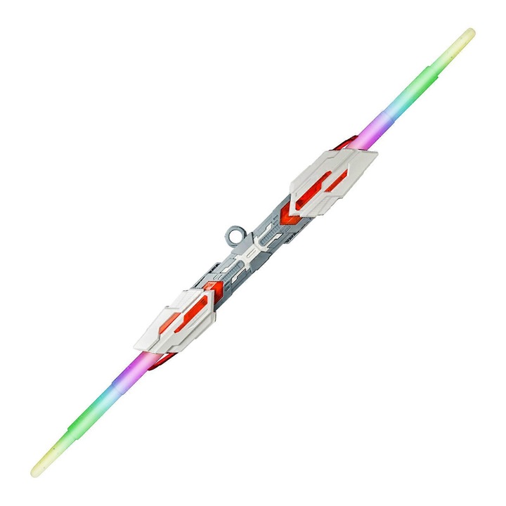 Sabie Luminiscenta cu Doua Capete, 16 Culori Reincarcabile, Design Expandabil, 90 minute autonomie