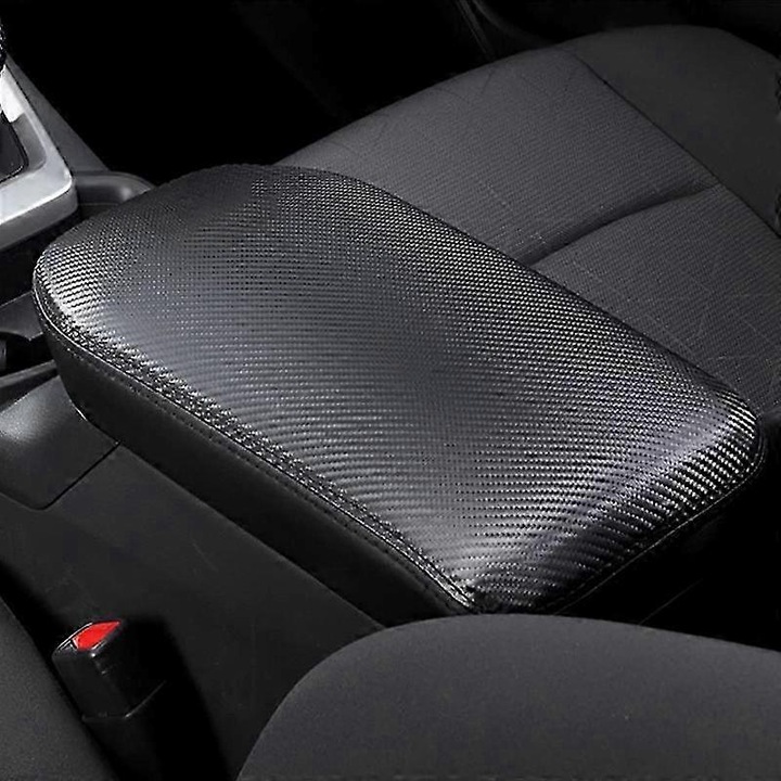 Комплект подлакътници за Toyota RAV4 2019-2023, кожа, черен, карбон, 1 бр.
