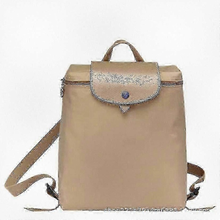Rucsac pliabil din nylon, unisex, cu 2 bretele ajustabile, culoare khaki, dimensiuni 26x10x28cm