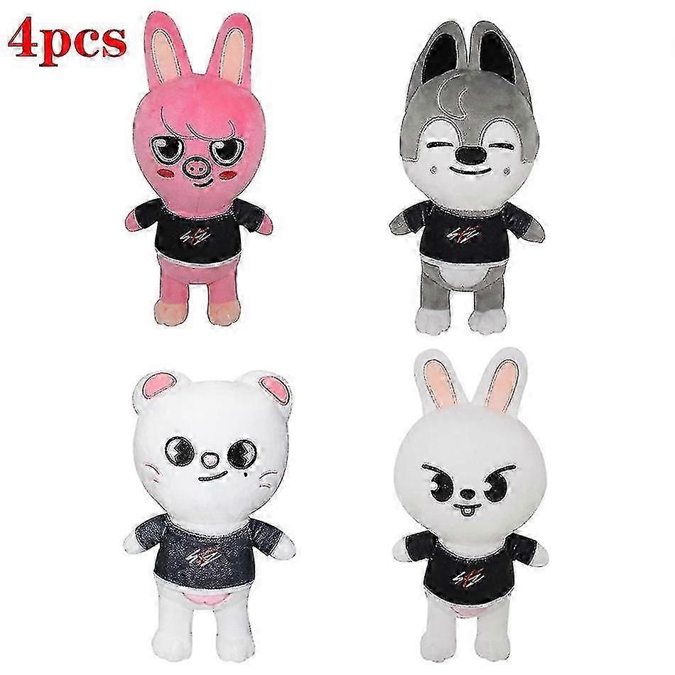 Jucarie de plus Stray Kids, 20cm, multicolor, set de 4 bucati