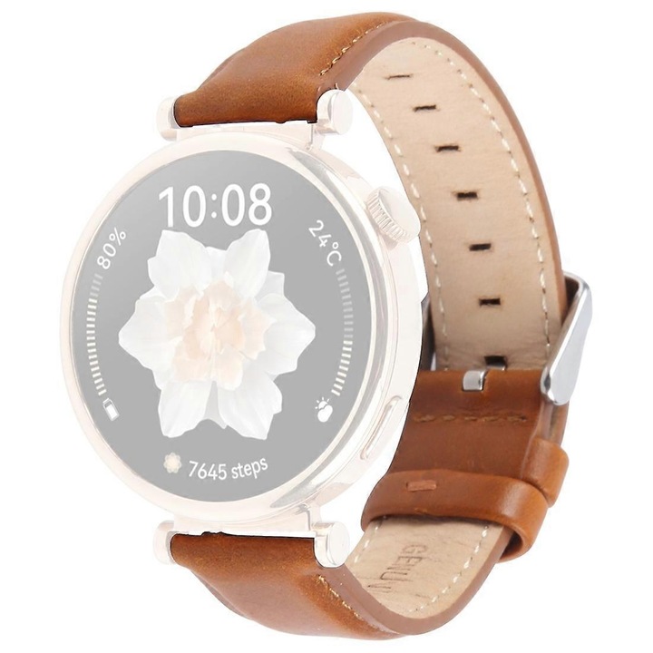 Garmin Lily 2 Active/Lily 2 okosóra szíj, marhabőr, piros, 14mm, állítható szett