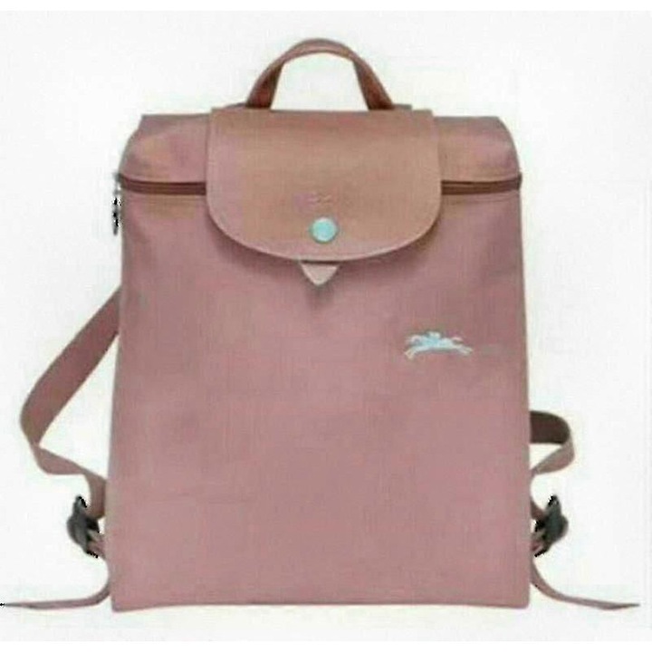 Rucsac pliabil din nylon, 26x10x28cm, prindere cu fermoar, 2 bretele ajustabile, culoare praf antic