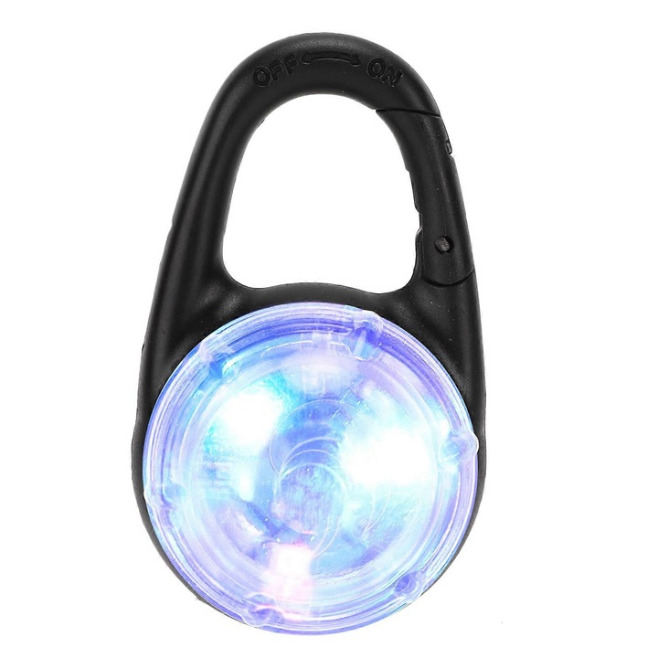 LED медальон за кучета, 5.5x3x2.5см, 3 режима на осветление, многоцветен, комплект от 1 бр.