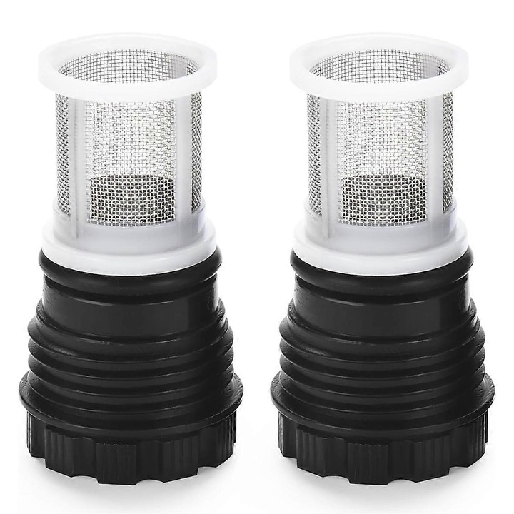 Set 2 piese filtre apa fara rezervor H98-510-S pentru incalzitoare de apa Rinnai, 0.94x1.8x0.78 inch, negru