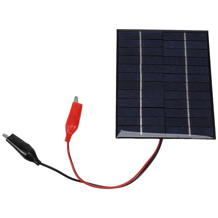 Panou solar 5W 12V, dimensiuni 110x136mm, pentru iluminat exterior, gradina, aplicatii diverse