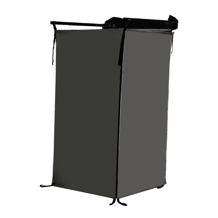 Cort de dus portabil pentru masina, 100cmx100cmx180cm, utilizare exterioara, negru, set fara suporturi