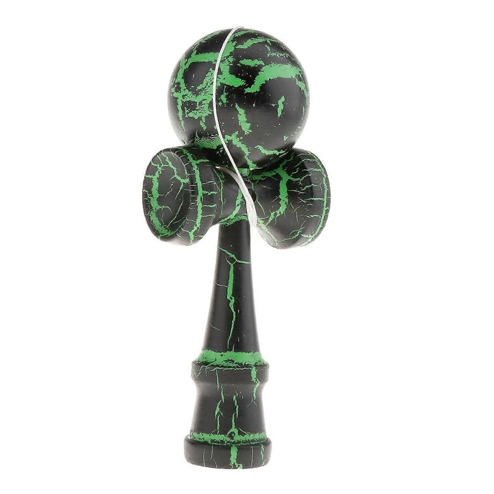 Kendama Játék - Hagyományos Japán Játék, fa, 18,5x7cm, többszínű