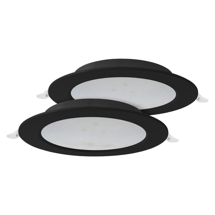 Corp LED incorporat AURA PRIZMA dublu pachet 2x12W negru 2700K, 425.010.012, HOROZ