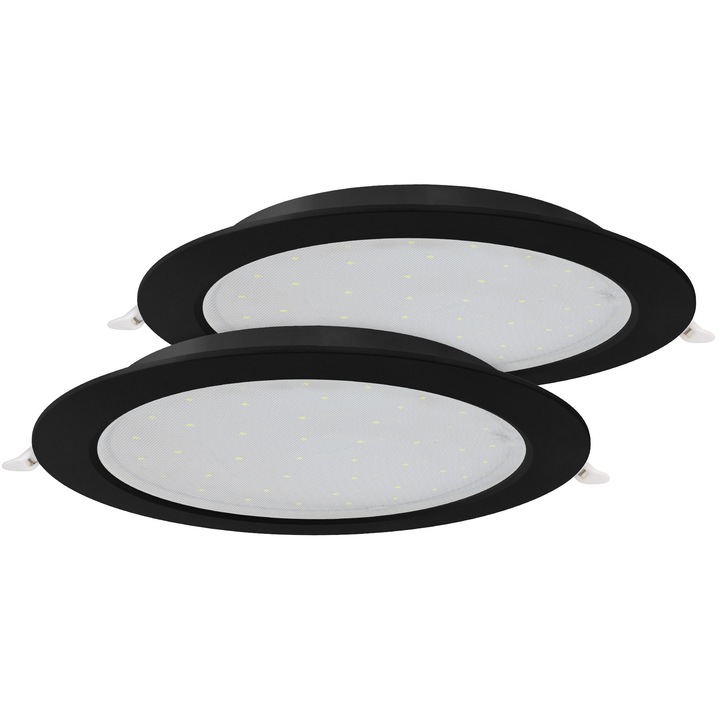 Corp LED incorporat AURA PRIZMA pachet dublu 2x18W negru 2700K, 425.010.018, HOROZ