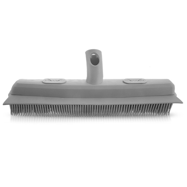 Perie Pentru Matura, Orion, Sistem Curat, 34x6 cm, Fire Din Cauciuc, Bara De Cauciuc Integrata Pentru Uscare, Curatare Usoara, Sistem De Capete Interschimbabile, Gri
