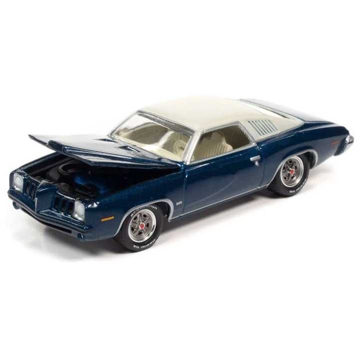 Macheta Pontiac Grand Am 1973 - Admiralty Blue Poly, 1:64 Johnny Lightning