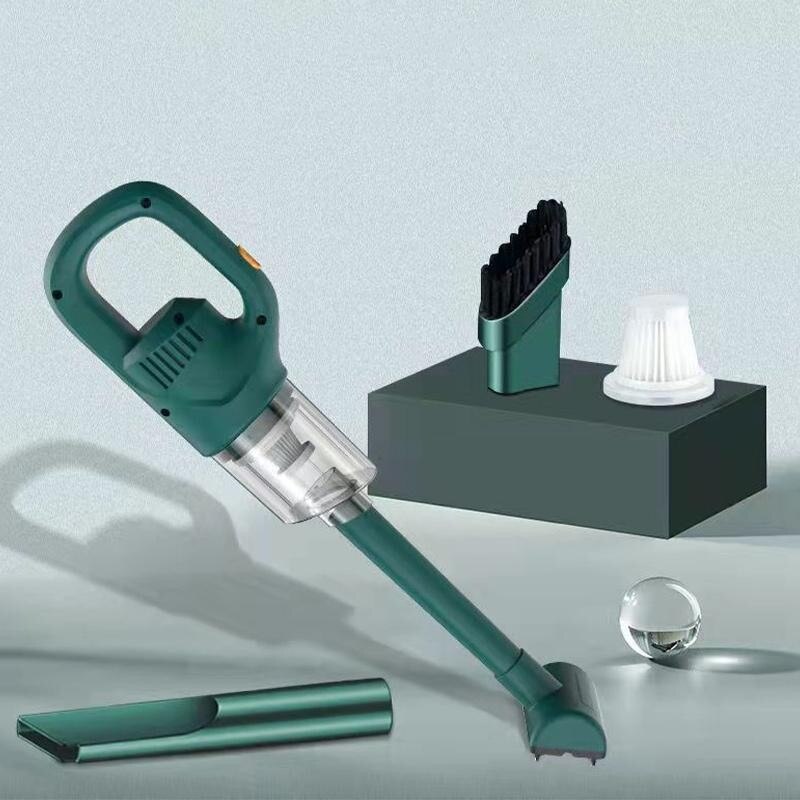 Aspirator portabil wireless, verde. 45 min autonomie, ideal casa & masina