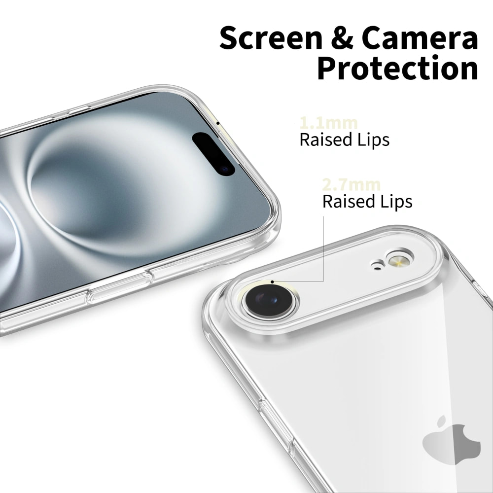 Husa pentru iPhone 17 Air, Anti-Shock 1.5mm, cu protectie lentile, transparenta