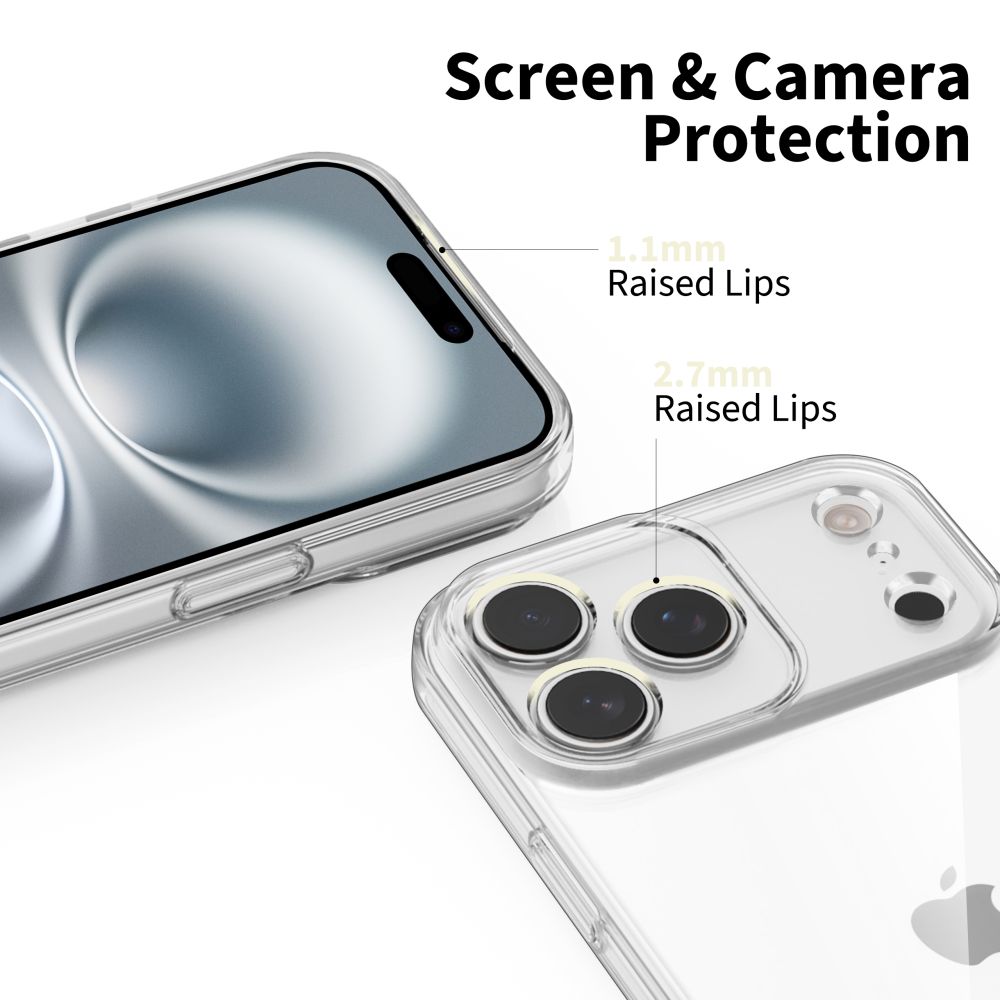 Carcasa Tech-Protect FlexAir compatibila cu iPhone 17 Pro, Transparent
