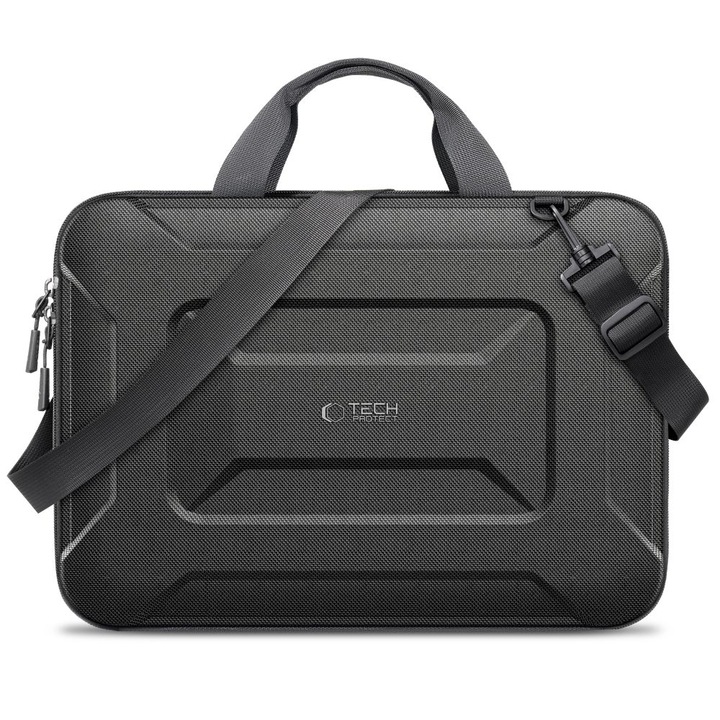 Geantă laptop TECH-PROTECT Ranger-X Tactical, impermeabilă, cu interior plusat, neagră, 16 inch, 430x314x30mm