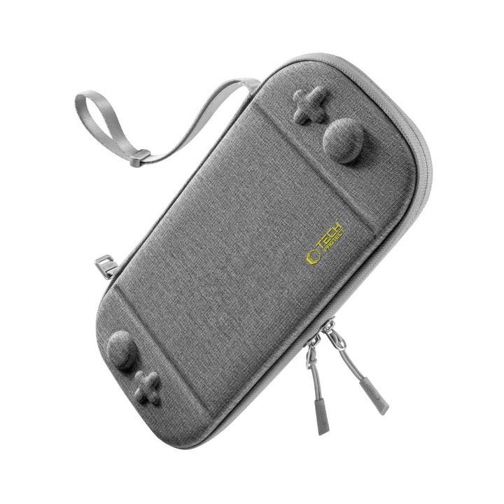 Tech-Protect Slim Pouch tok Nintendo Switch 2 konzollal kompatibilis, sötétszürke