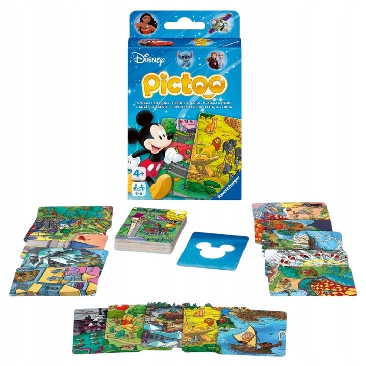 Disney Karakter Kártyajáték Készlet, Ravensburger, Kártyák Száma 57, 4+ Éves Kor, Játékidő Kb. 10-15 Perc, Papír Anyag, Méretek 10 x 10 x 10 cm, Többszínű, 57 Kártya