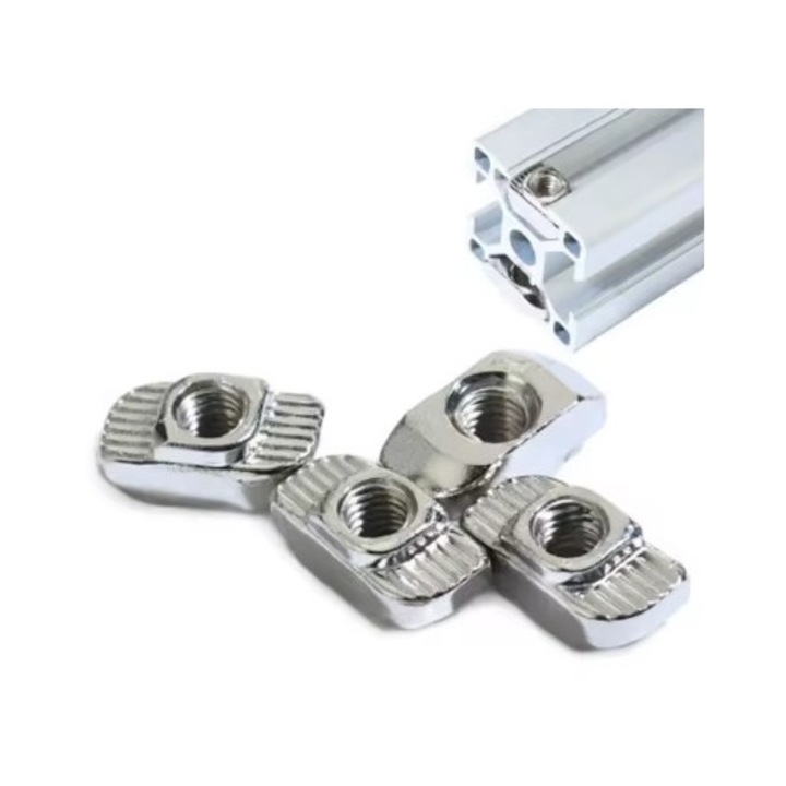 Set 25 piulețe M4 pentru profile V-Slot, MATIK, realizate din oțel carbon, 5, 9x10x4mm