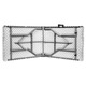 Masa dreptunghiulara pliabila 180x75x74 cm, cadru metalic din otel, blat din plastic HDPE, alb, pentru gradina, terasa, camping, evenimente, Brivoo®