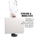 Masa dreptunghiulara pliabila 180x75x74 cm, cadru metalic din otel, blat din plastic HDPE, alb, pentru gradina, terasa, camping, evenimente, Brivoo®