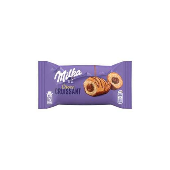Croissant Milka, umplutura de ciocolata, 50 g