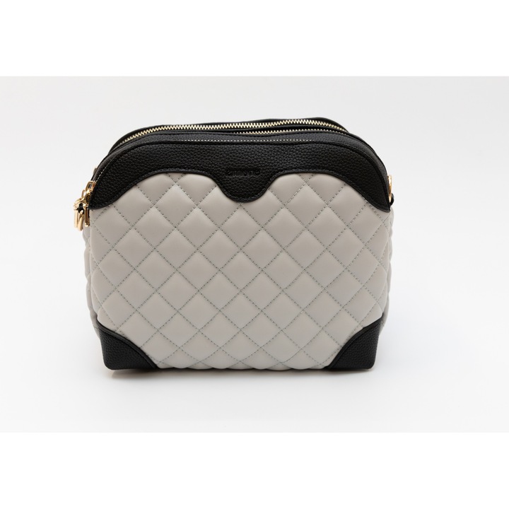 Klasszikus női kézitáska AMORE Gabriella, szürke