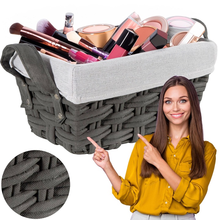 Cos de impletit, grafit, 30x20x15 cm