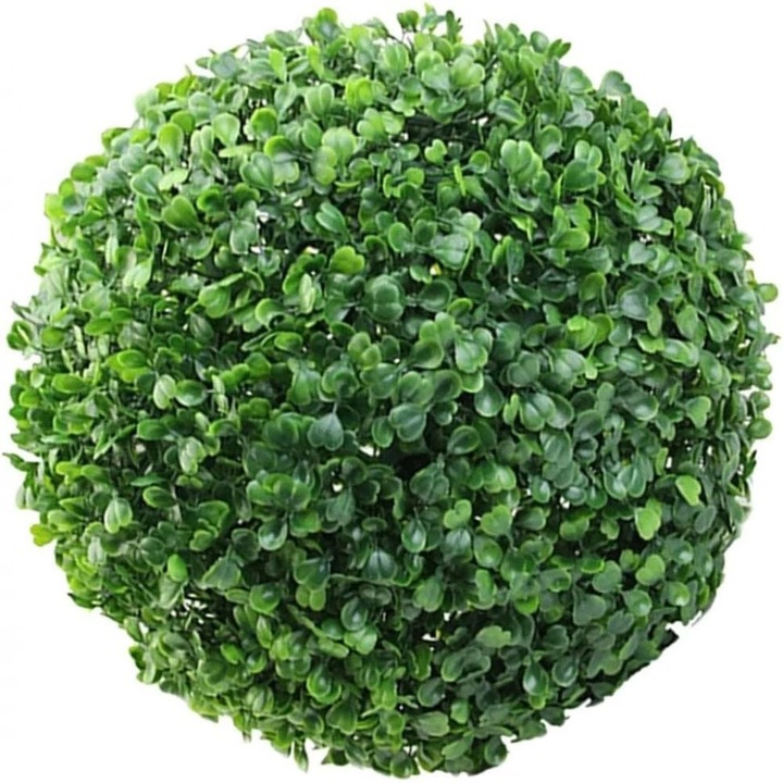 Szétszedhető műanyag buxus díszgömb - zöld, 28 cm db