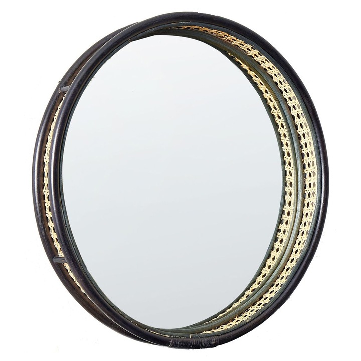 Falitükör Daksa Rattan Fekete