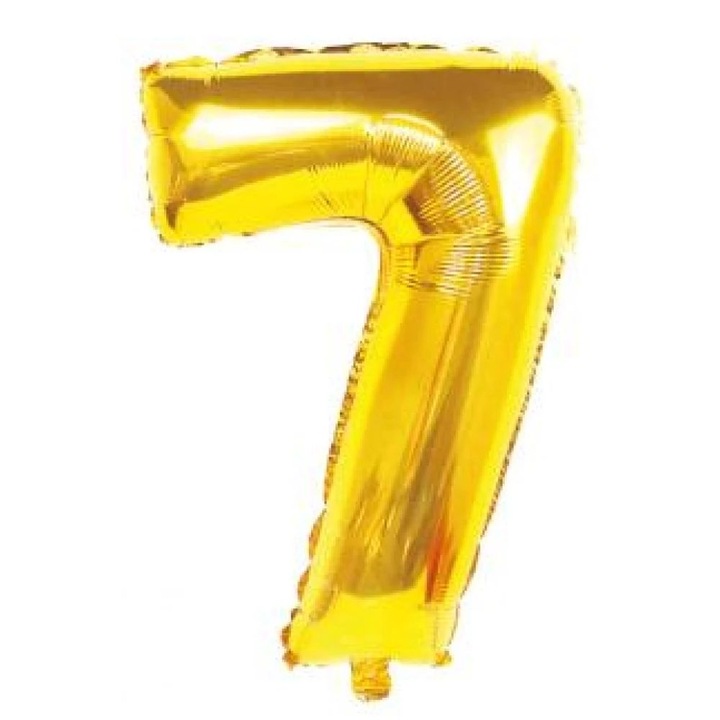 Arany '7' Fólia Lufi - 110 cm, Héliummal és Levegővel Tölthető