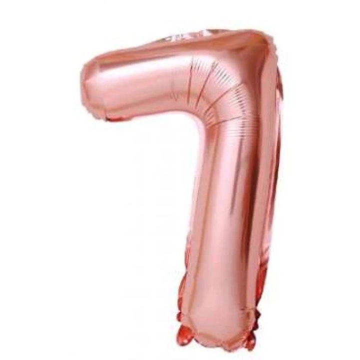 Baba rózsaszín '7' Fólia Lufi - 110 cm, Héliummal és Levegővel Tölthető