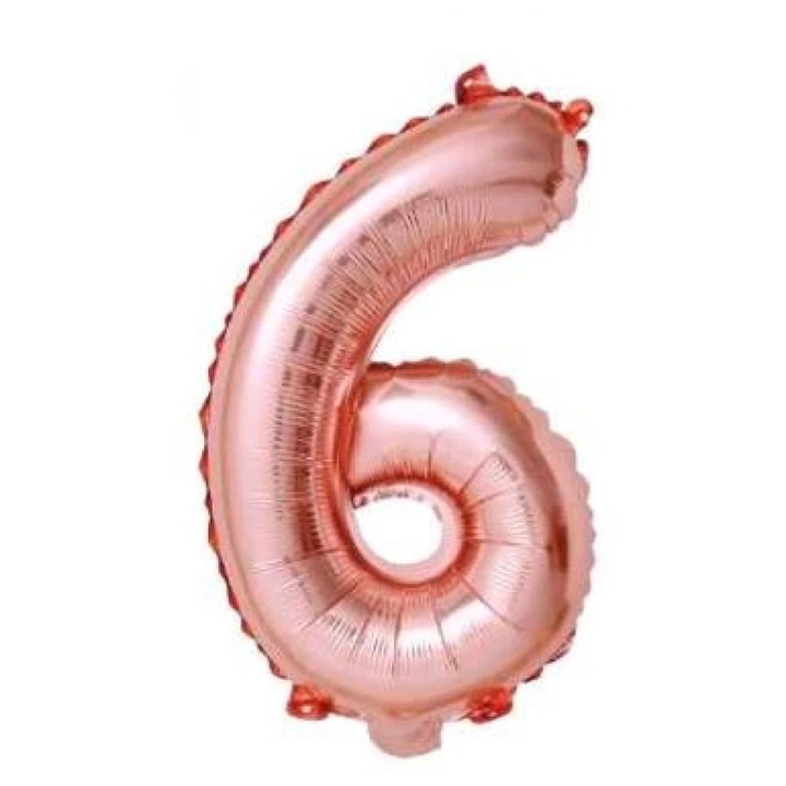 Baba rózsaszín '6' Fólia Lufi - 110 cm, Héliummal és Levegővel Tölthető