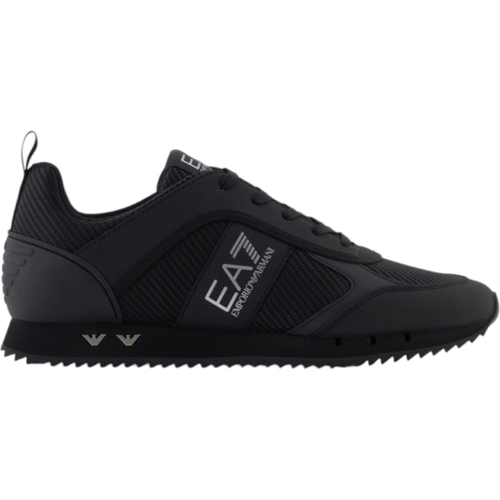 Pantofi sport Emporio Armani EA7 Black&White Carbon 49420, Negru/Argintiu