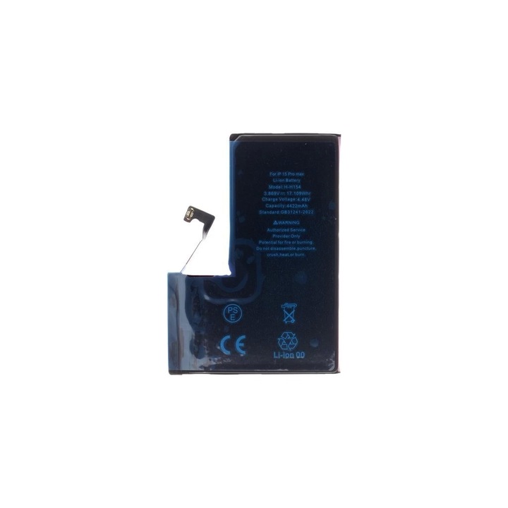iPhone 15 Pro Max készülékhez 4422mAh Li-Ion Resetted akkumulátor - csomagolás nélküli gyári