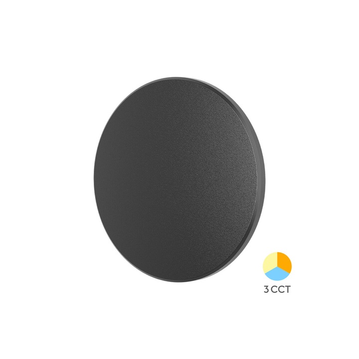 CORP LED PALERMO 10W-3in1 IP65- D180mm NEGRU