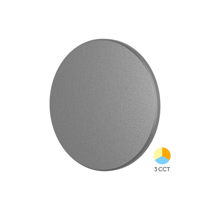 CORP LED PALERMO 12W-3in1 IP65- D220mm GRI