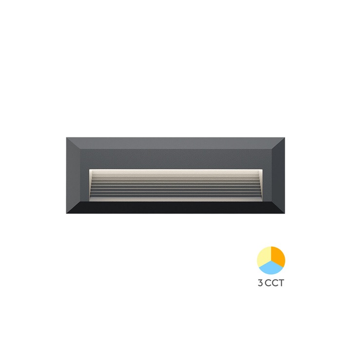 CORP LED PT, 3W 180lm 3in1 VEKTA-B, DREPTUNGHI FUMURIU IP65