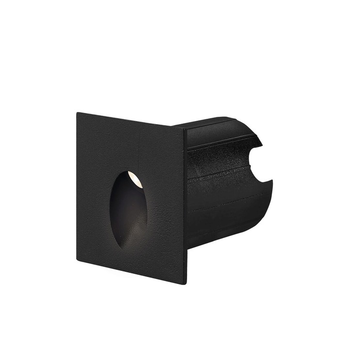 CORP LED ST, 2W 130lm 3000K VECTOR-A PATRAT NEGRU IP65