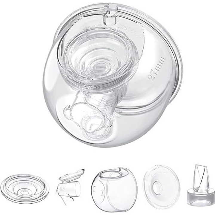 Tartozék készlet kézi mellszívóhoz, Szilikon, 27mm, 5db, Fehér