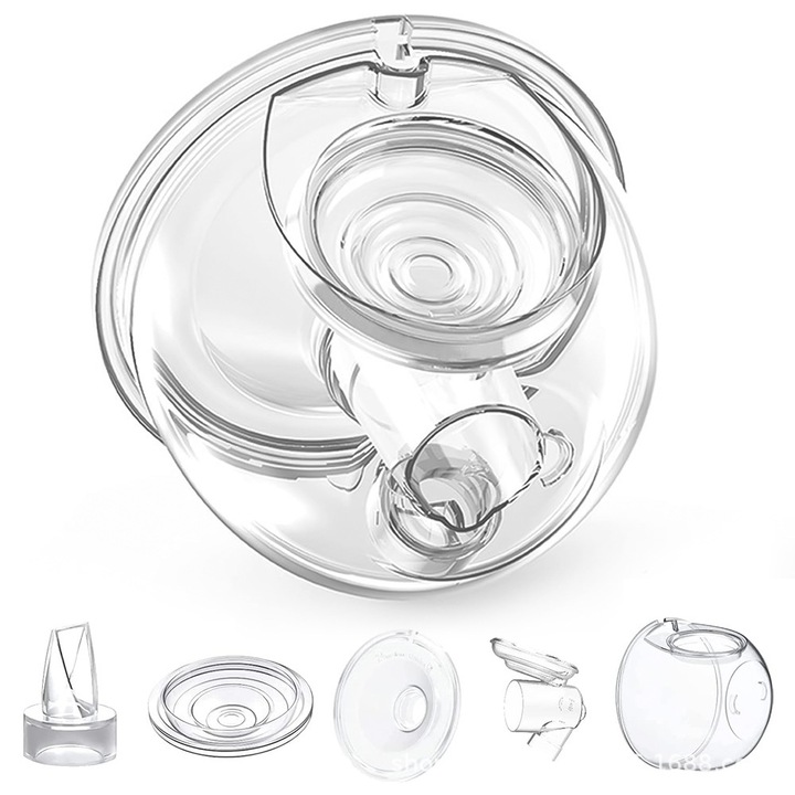 Tartozék készlet kézi mellszívóhoz, Szilikon, 5db, Fehér