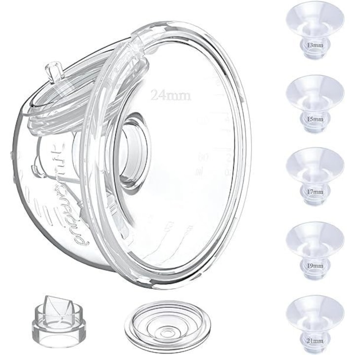 Tartozék készlet kézi mellszívóhoz, Szilikon, 27mm, 5db, Fehér