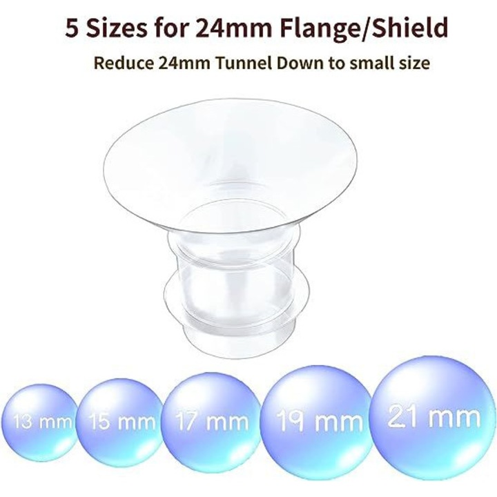 Tartozék készlet kézi mellszívóhoz, Szilikon, 5db, Fehér