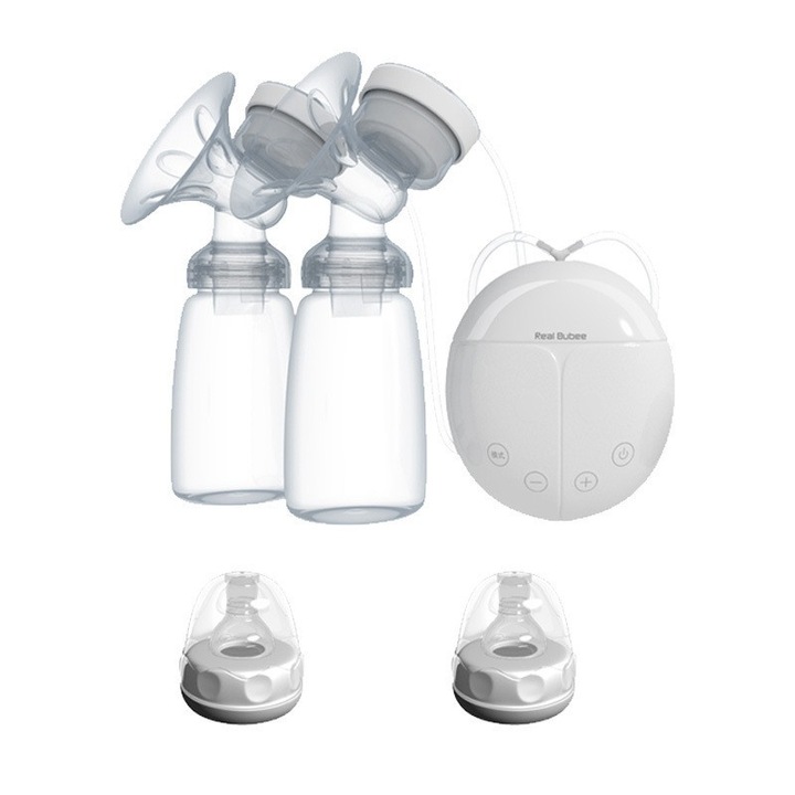 Alkatrész készlet elektromos mellszívóhoz, Szilikon, Szívó + 2 szívó, fehér