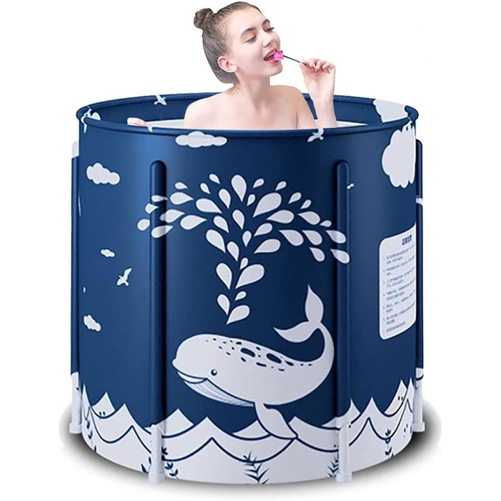 Cada pliabila Premium pentru copii, adulti, portabila, potrivita pentru apa calda, rece, rol de tratament SPA, cu scurgeri multiple, 65*70cm